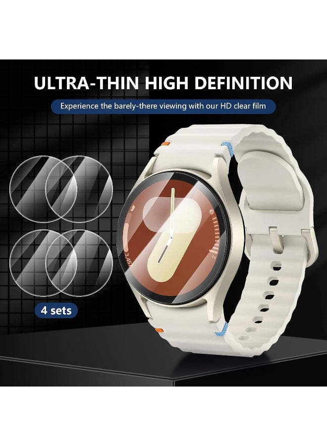 Diruite 4-Pack Screen Protector for Samsung Galaxy Watch 7/6/5/4/FE - Tempered Glass for 37mm Devices - Image 4